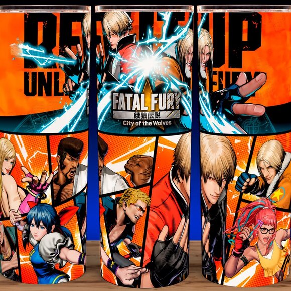 Glow in the Dark Fatal Fury City of Wolves Gaming Cup Mug Tumbler 20oz - Picture 2 of 4